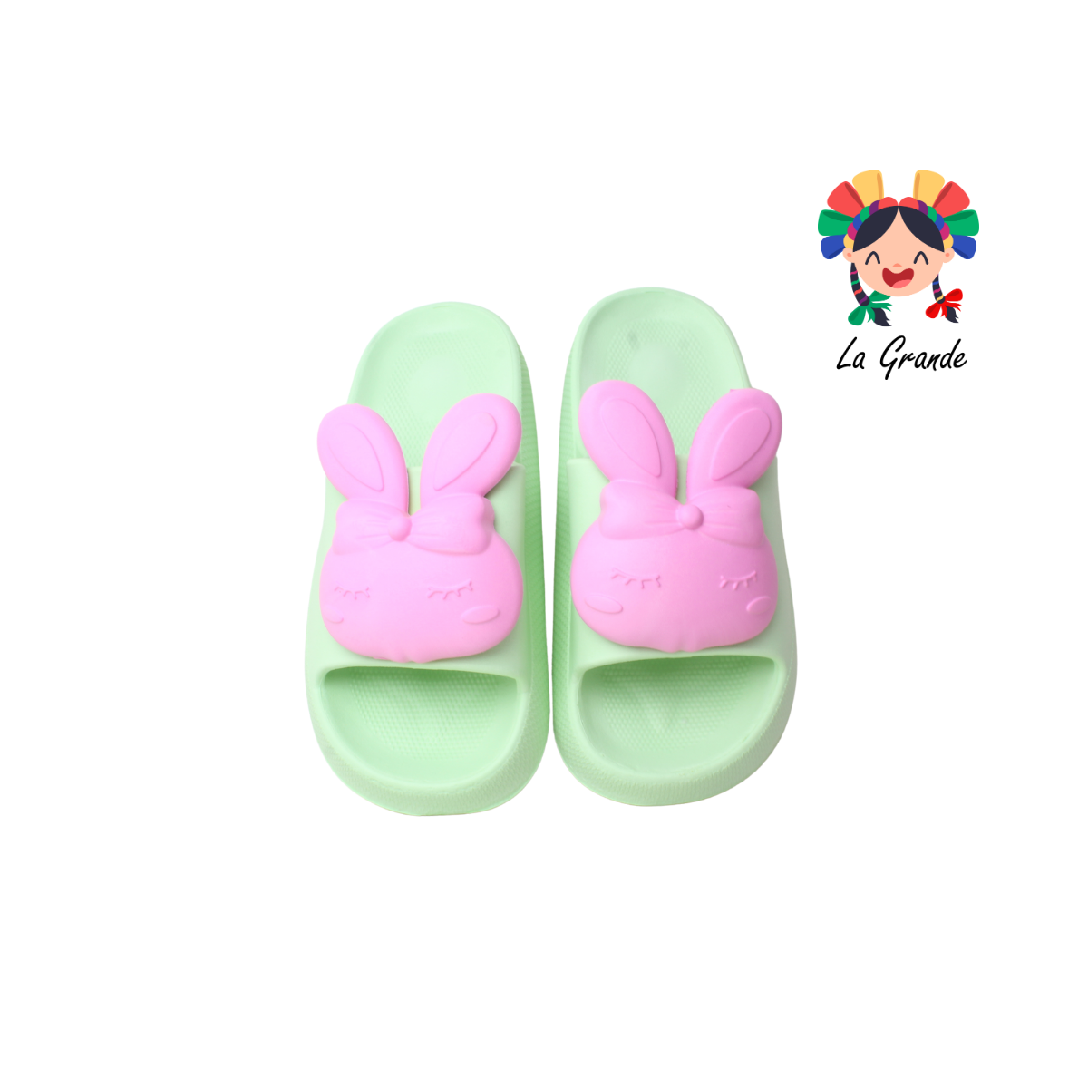 2301-A XTB Conejo Multicolor Sintético Sandalia de Playa o Baño para Dama