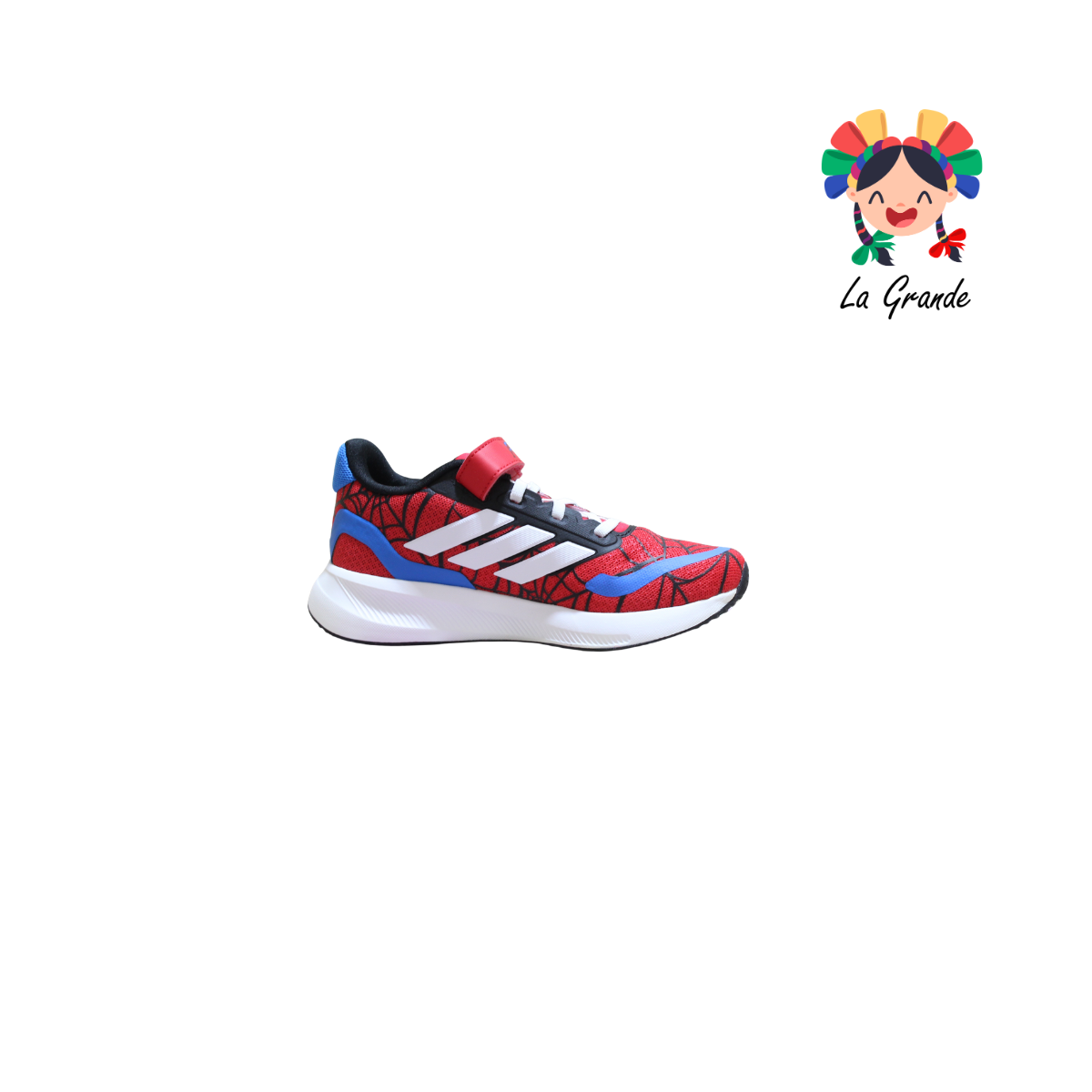 RUNFALCON ADD Araña Rojo Ngo Bco Tenis Deportivo Importado Original Para Niño y Niña