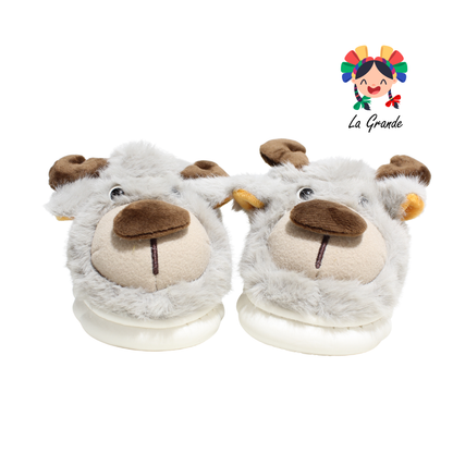 SJT-00036 MT Multicolor Reno Pantufla Afelpada para Niña y Niño