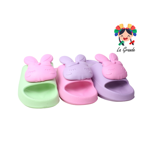 2301-A XTB Conejo Multicolor Sintético Sandalia de Playa o Baño para Dama