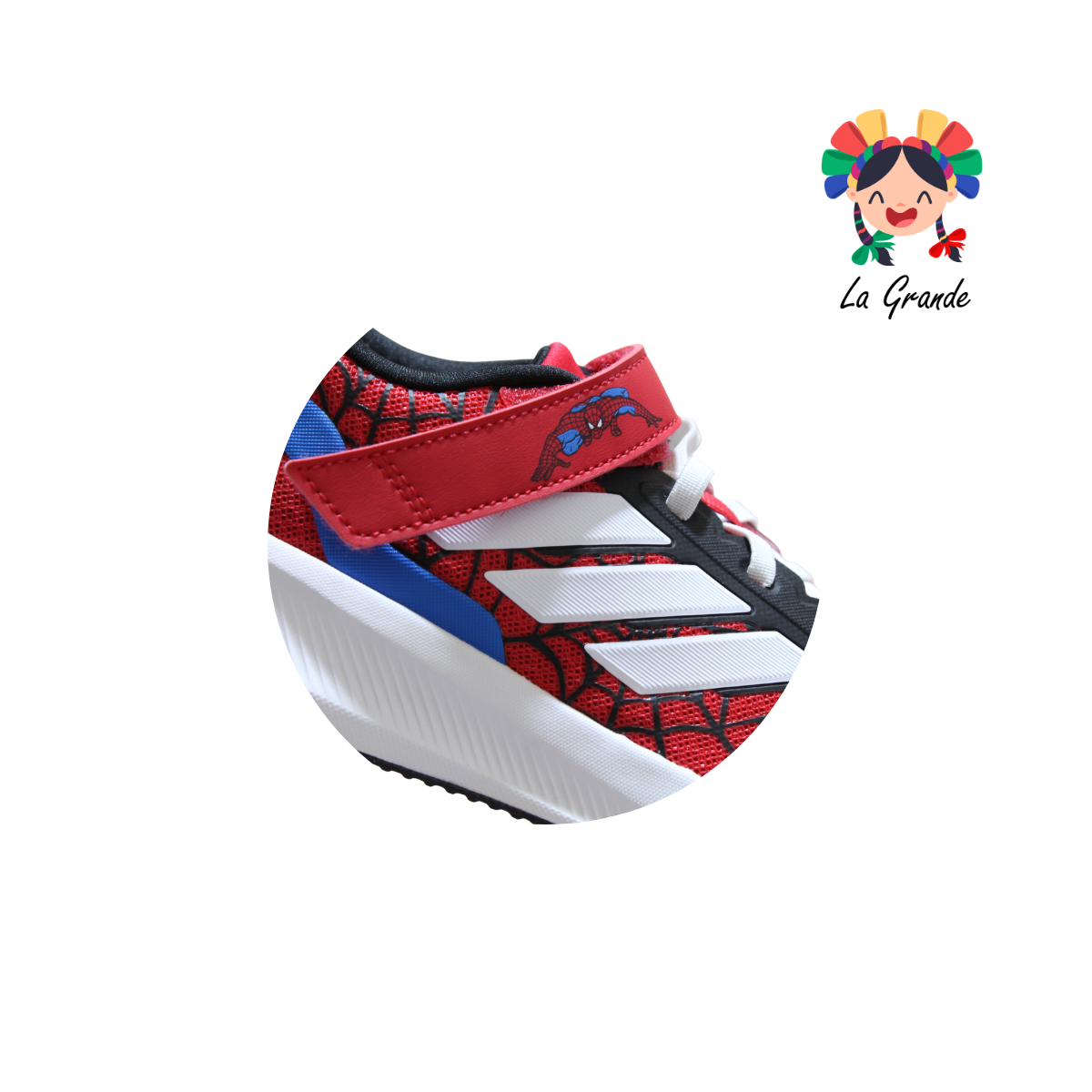 RUNFALCON ADD Araña Rojo Ngo Bco Tenis Deportivo Importado Original Para Niño y Niña