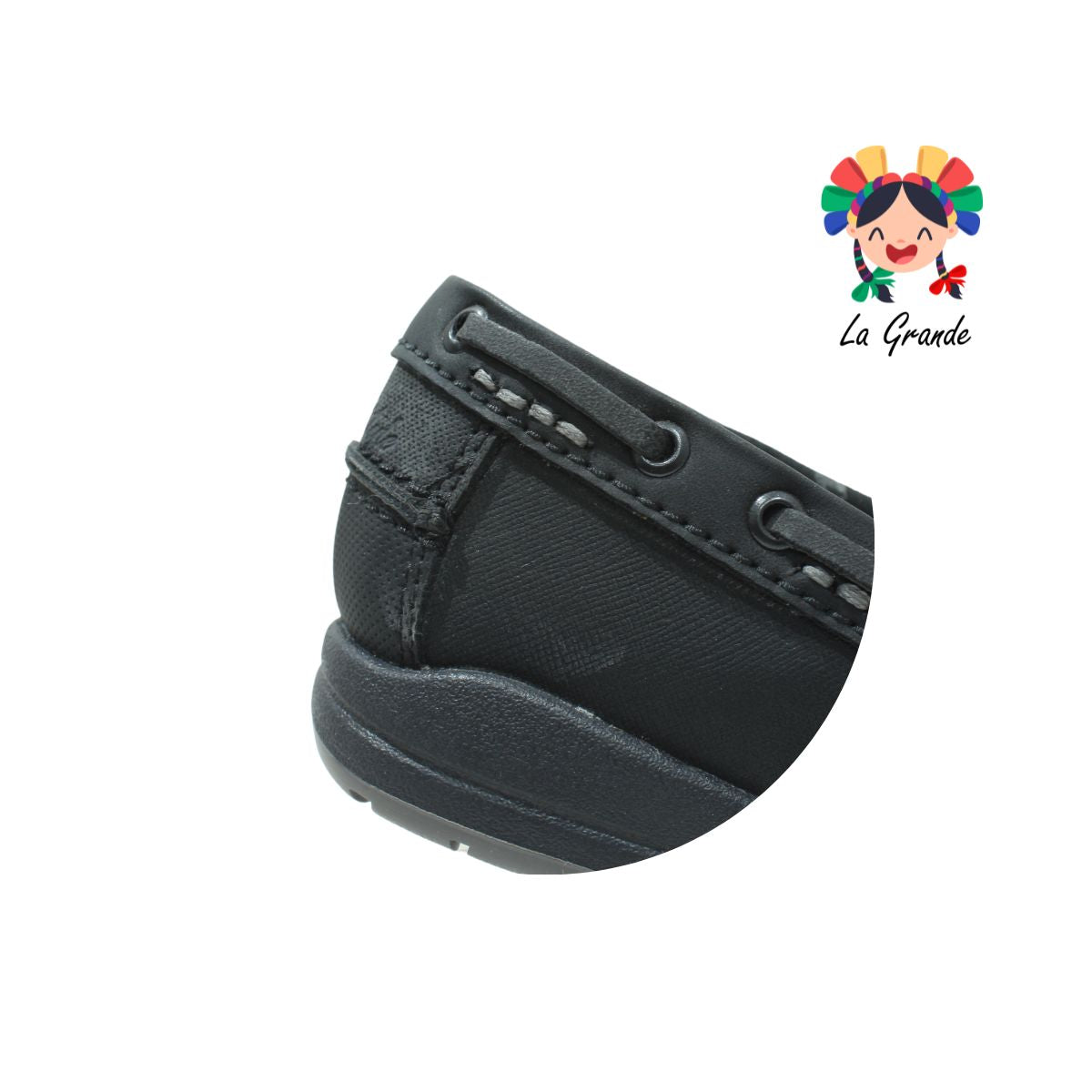 3350 CUSTOM Negro Gris Sint Zapato casual tipo Mocasín para Joven