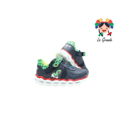 3371 ROKINO Azul Marino Tenis Casual con Luces Led para Niño y Niña