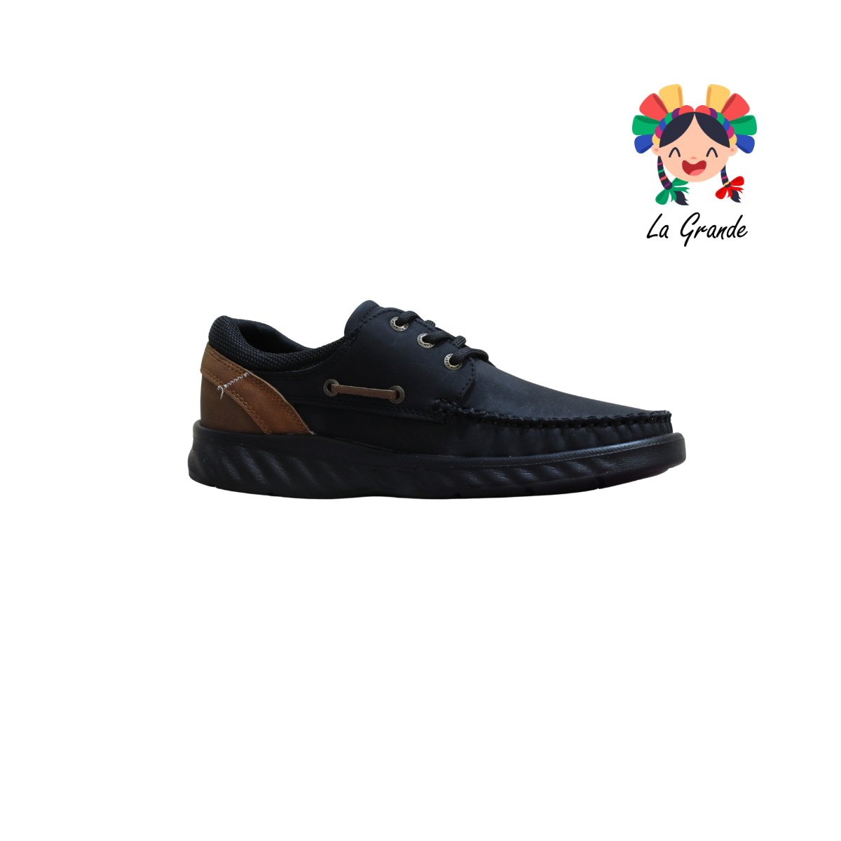 9500 CUSTOM Negro Camel Nobuck Zapato Casual para Caballero