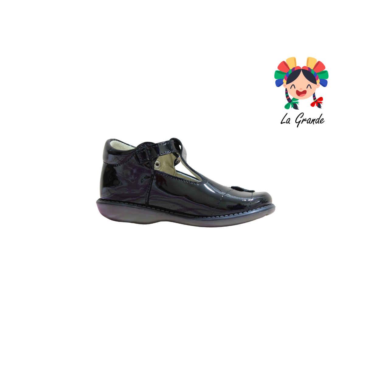 356 WIZZYZ Negro Charol Zapato Niña