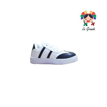 28037 PEKE KIDS Marino Blanco Sint Tenis Casual para Bebé, Niña y Niño