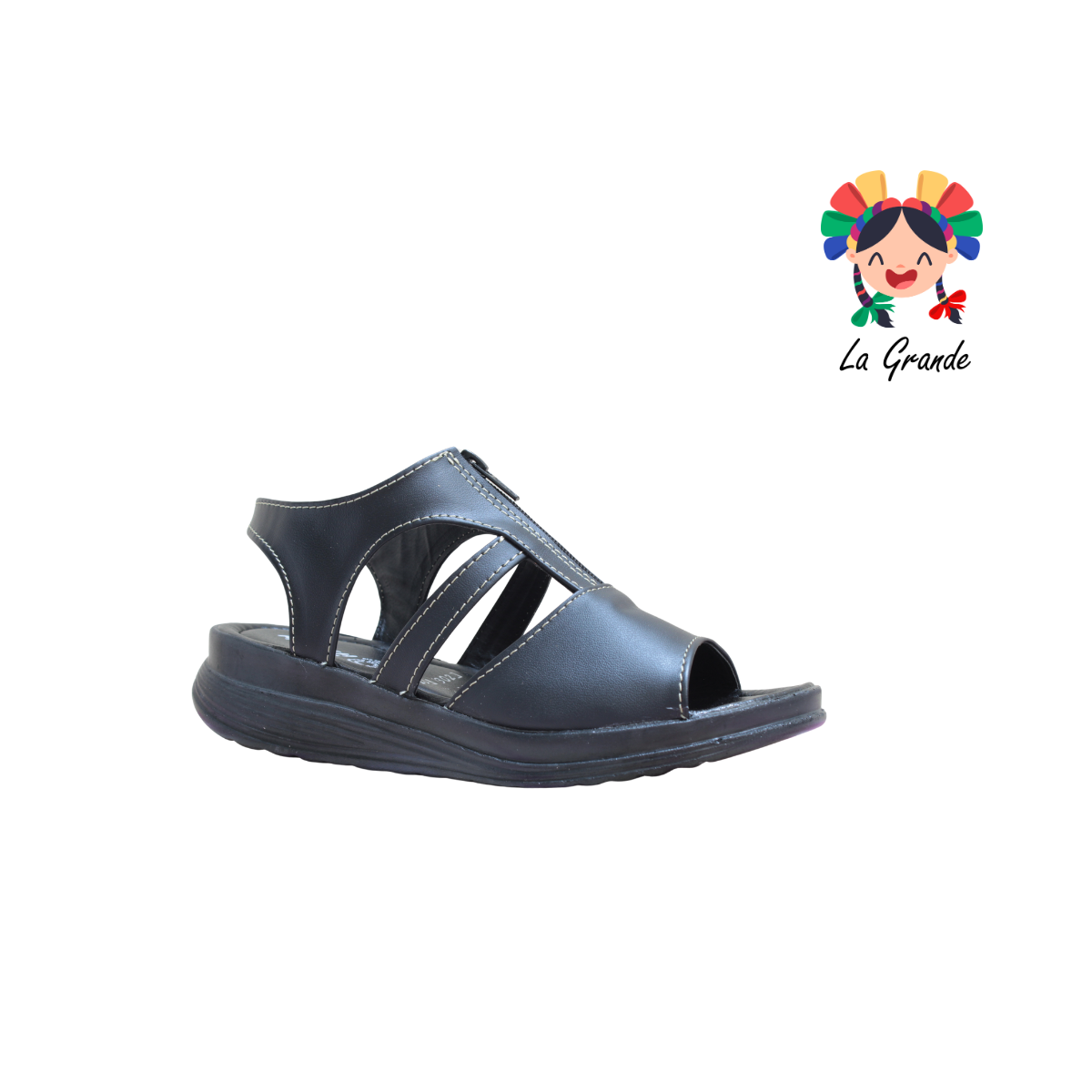 302 MOMISH Negro Piel Huarache para Dama