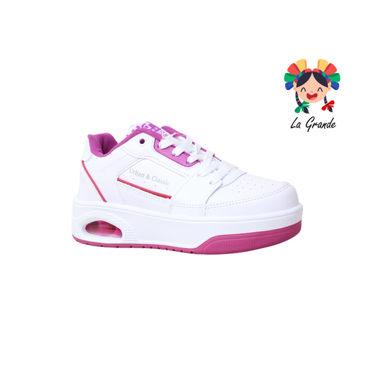 340 H-GROSS Blanco Bugambilia Tenis Deportivo con Válvula para Dama