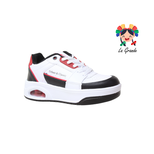 340 H-GROSS Bco Ngo Rojo Tenis Deportivo con Válvula para Dama y Joven