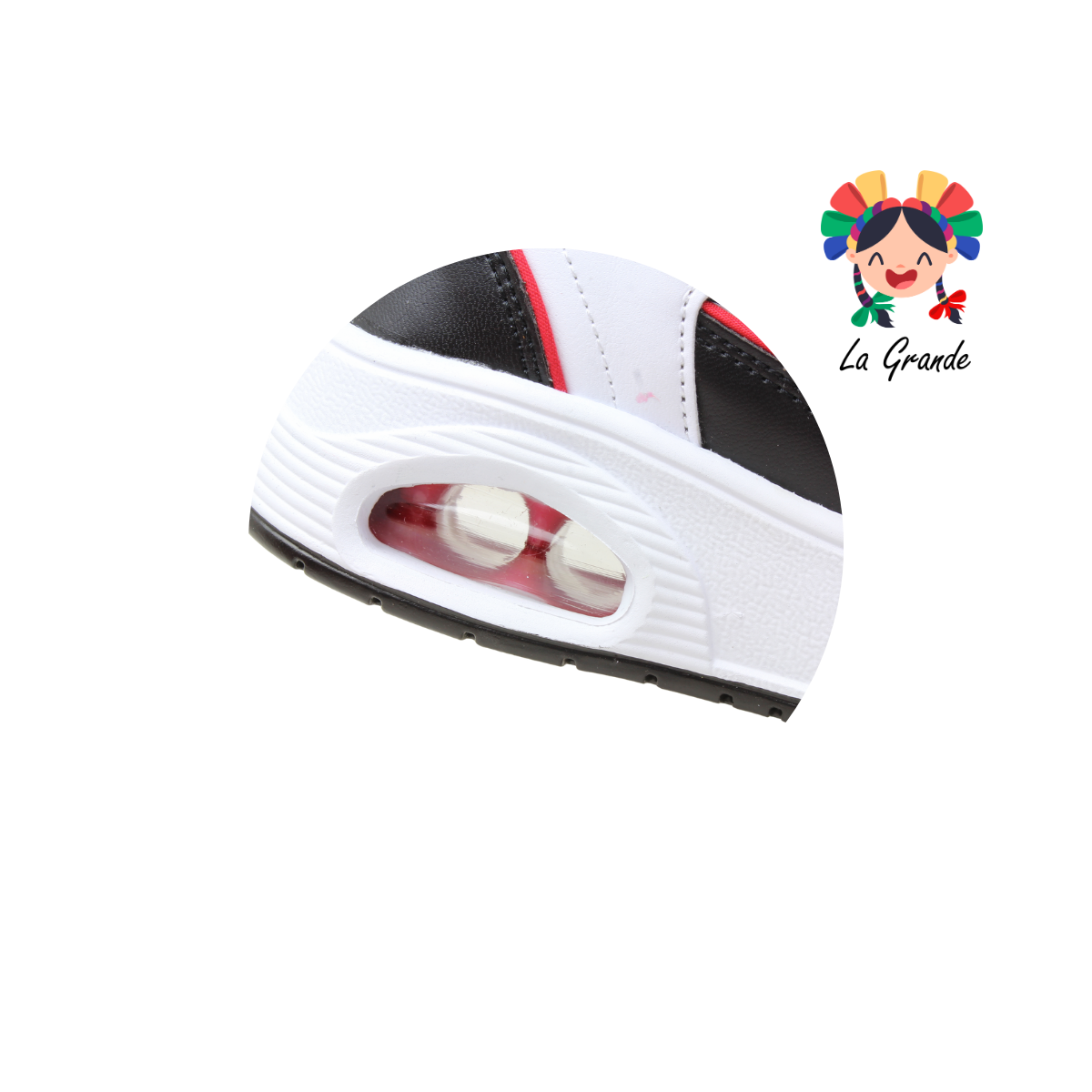 340 H-GROSS Bco Ngo Rojo Tenis Deportivo con Válvula para Dama y Joven