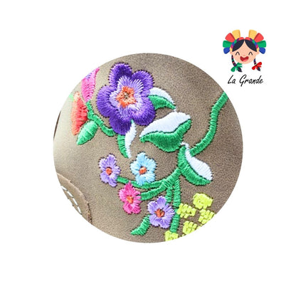 340 MC QUEEN Miel Tan Bordado Bota Casual para Niña