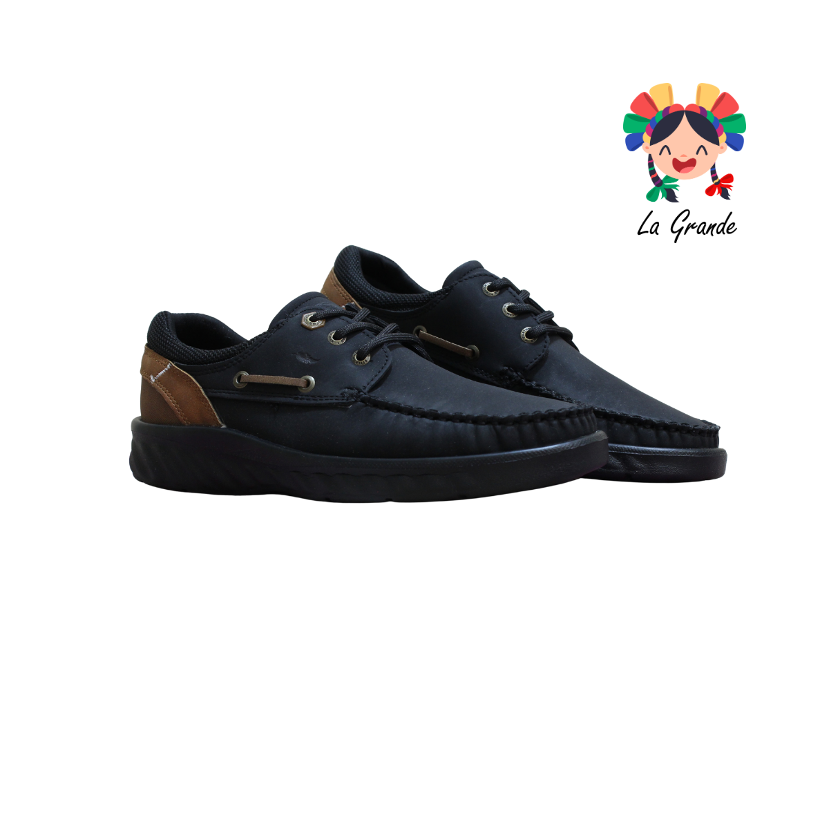 9500 CUSTOM Negro Camel Nobuck Zapato Casual para Caballero