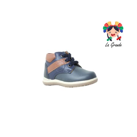 3436 DOGI Azul Indigo Piel Zapato tipo Bota para bebé