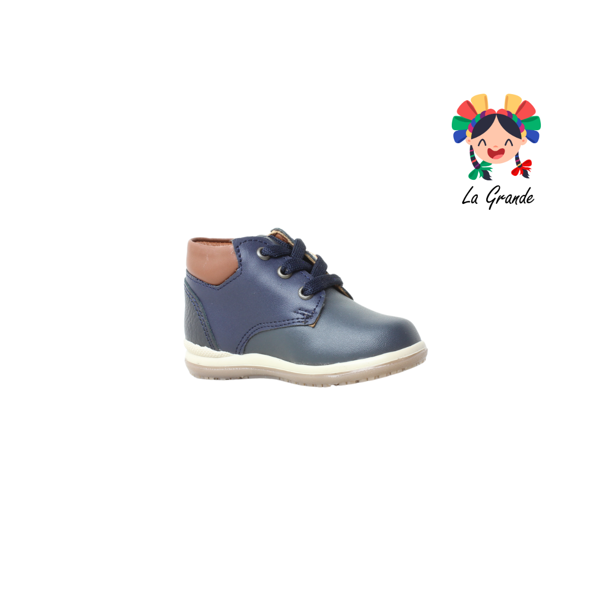 3436 DOGI Azul Indigo Piel Zapato tipo Bota para bebé