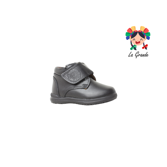 3437 DOGI Negro Piel Zapato tipo Bota para bebé