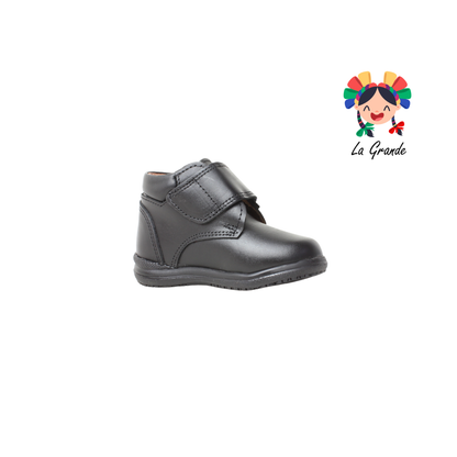3437 DOGI Negro Piel Zapato tipo Bota para bebé