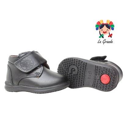 3437 DOGI Negro Piel Zapato tipo Bota para bebé