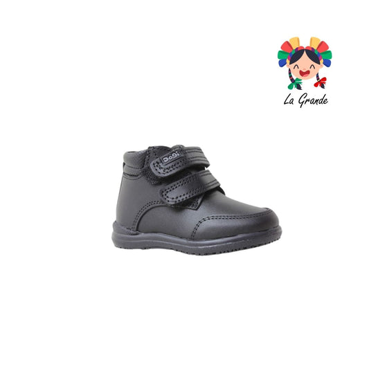 3440 DOGI Negro Piel Zapato Casual para Bebé