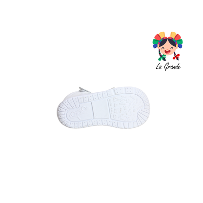 344 WIZZYZ Blanco Charol Zapato Casual para Niña