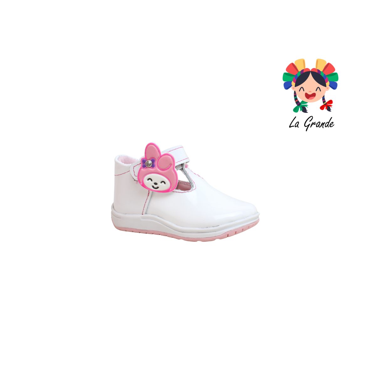 345 WIZZYZ Blanco Charol Zapato Casual para Bebé