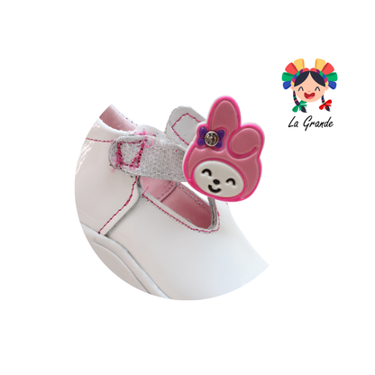345 WIZZYZ Blanco Charol Zapato Casual para Bebé