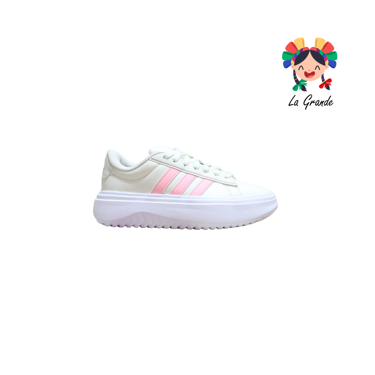 GRAND COURT PLATFORM ADD Beige Rosa Tenis Casual Importado Original Para Dama