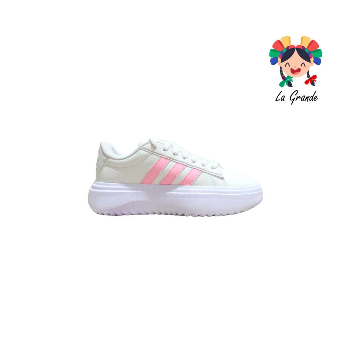 GRAND COURT PLATFORM ADD Beige Rosa Tenis Casual Importado Original Para Dama