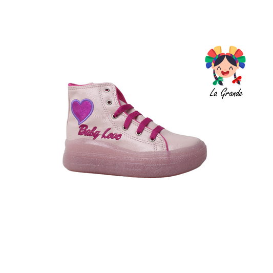 347 SCAPE Rosa Sweet Sint Tenis Casual con Luz Led para Niña