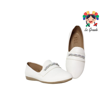 3502 YUL Latte Cabra Balerina con Pedrería para Dama