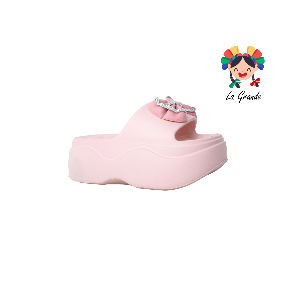 2309M XTB Moño Multicolor Sintético Sandalia de Playa o Baño con Plataforma para Dama
