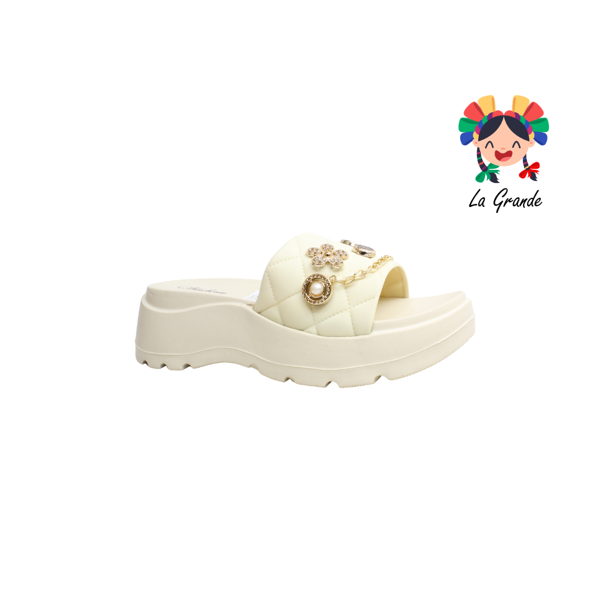 A-8169 ZXXG Multicolor Sintético Sandalia de Baño o Playa para Dama