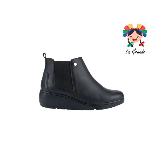 351 SHOSH Negro Piel Botín para Dama