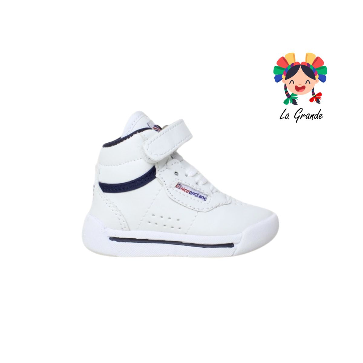 3520 SAETTA PREMIERE Blanco Marino Sint Tenis Casual para Niña y Niño