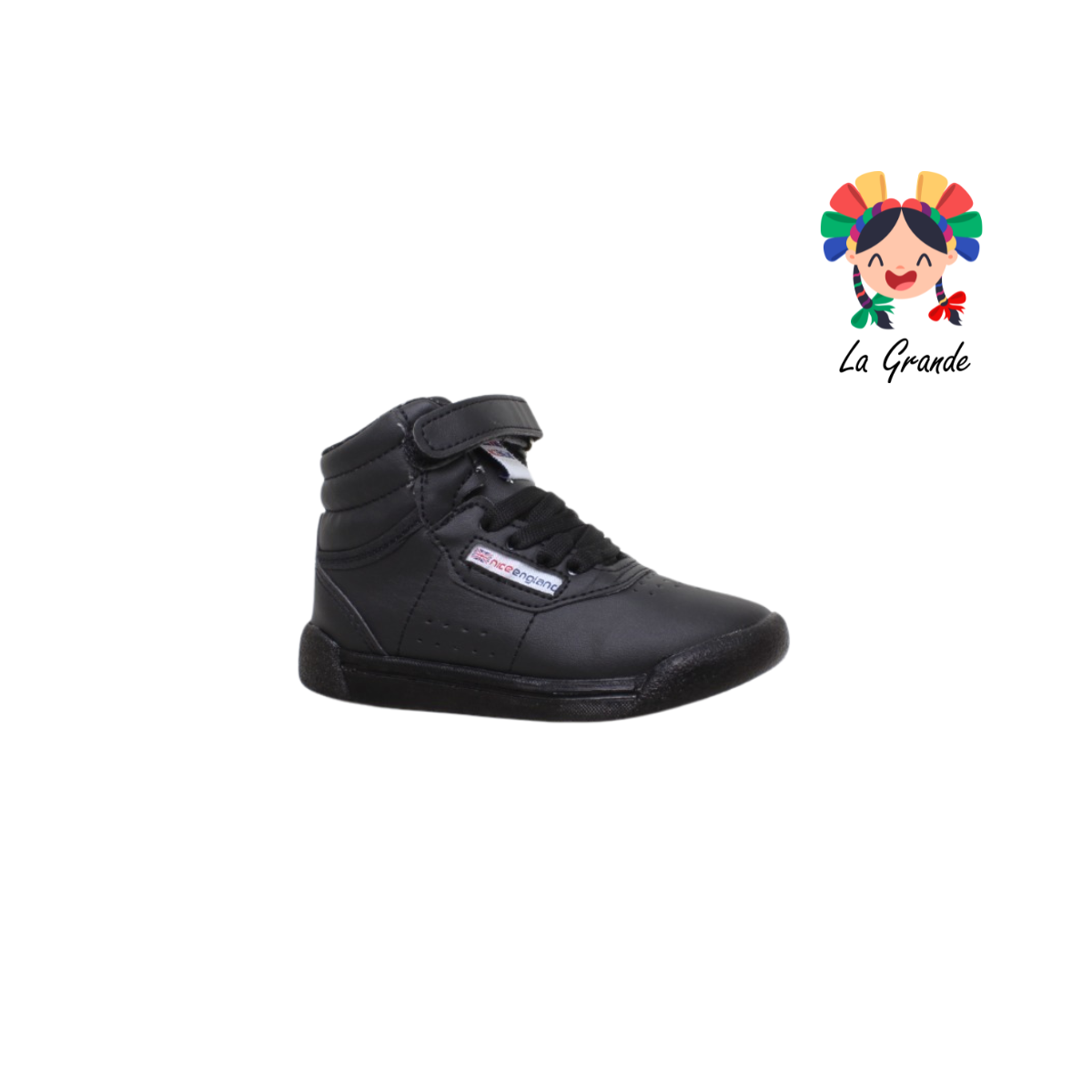 3520 SAETTA PREMIERE Sint Negro Blanco Tenis Casual para Niña y Niño