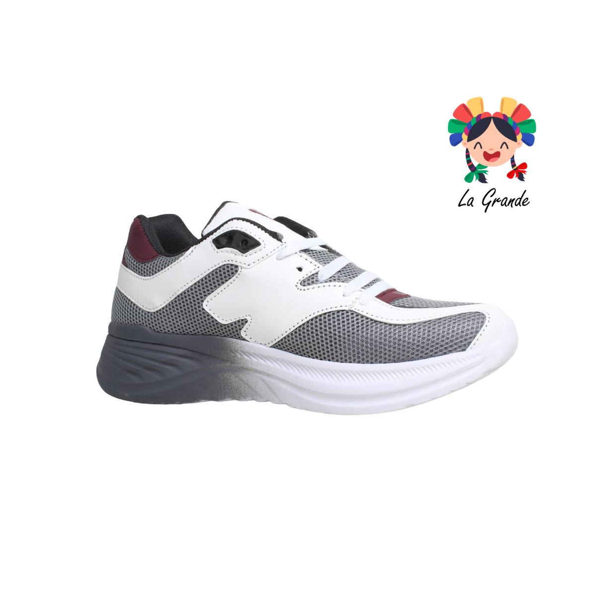 352 BOX X Oxf Bco Vino Tenis Deportivo para Caballero