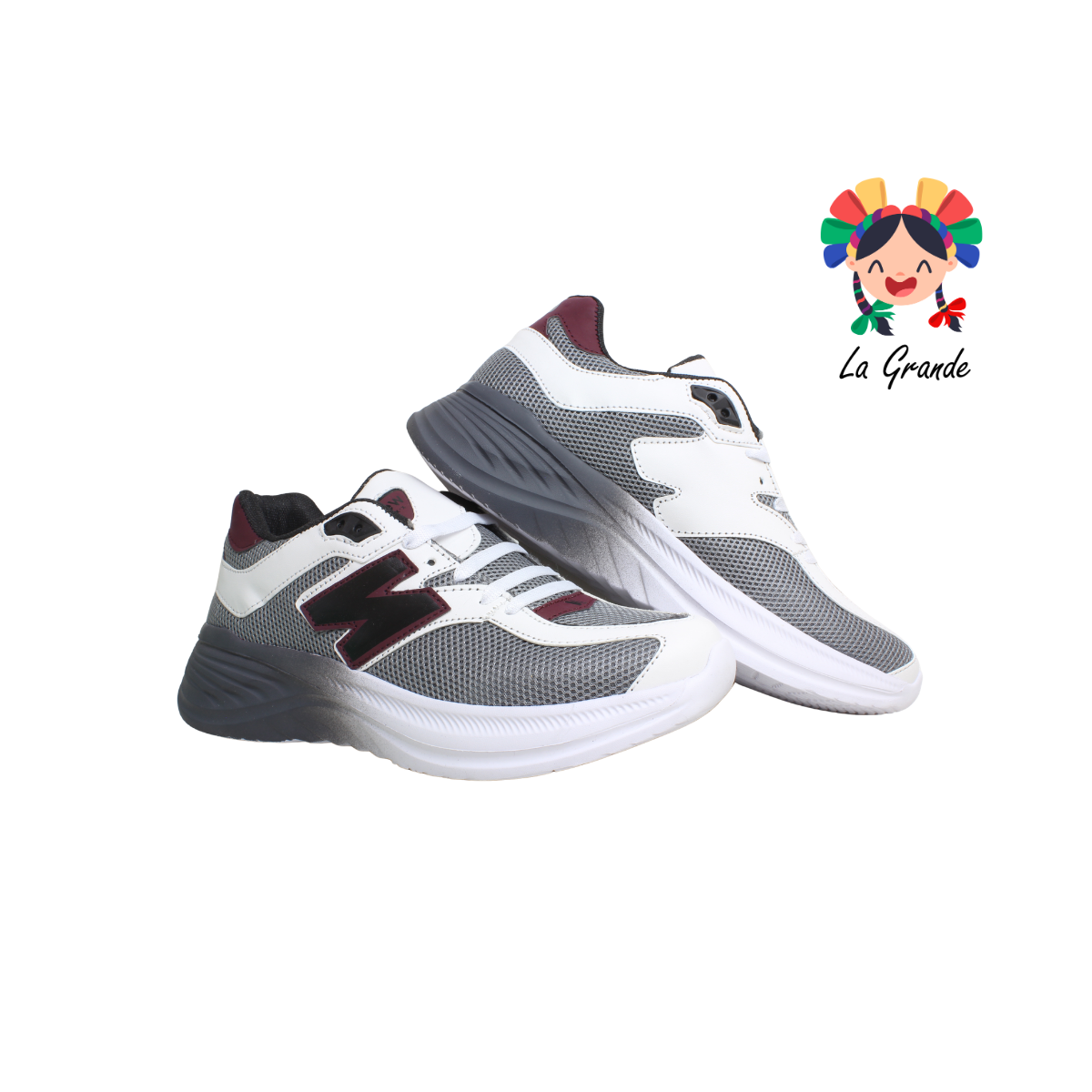 352 BOX X Oxf Bco Vino Tenis Deportivo para Caballero