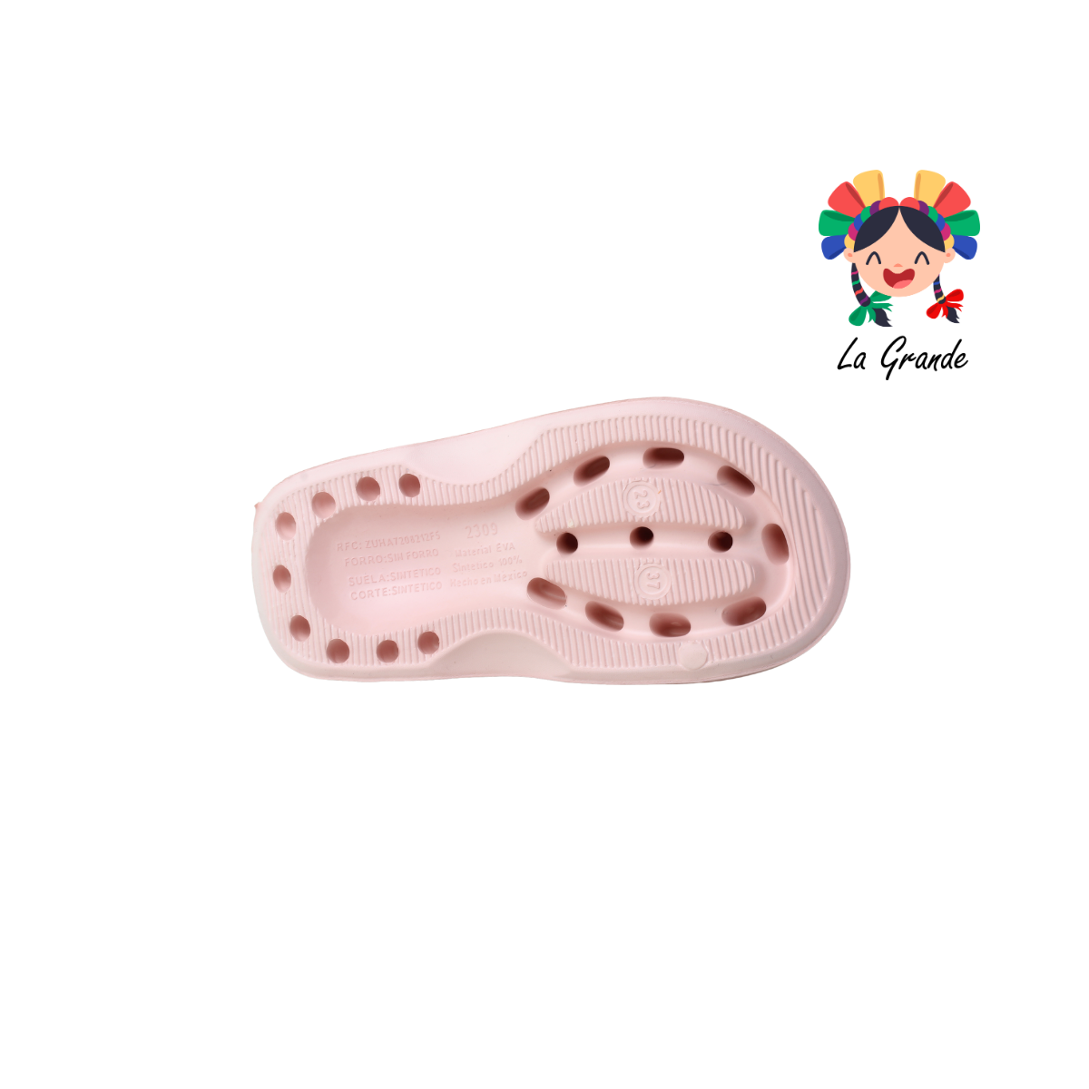 2309M XTB Moño Multicolor Sintético Sandalia de Playa o Baño con Plataforma para Dama