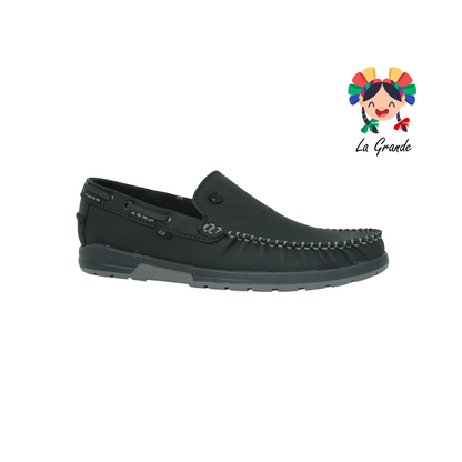 3350 CUSTOM Negro Gris Sint Zapato casual tipo Mocasín para Joven