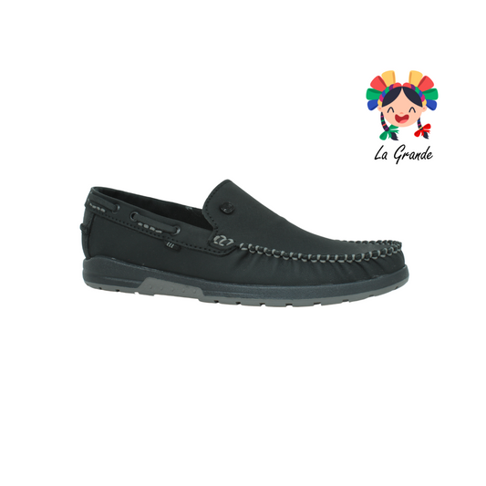 3350 CUSTOM Negro Gris Sint Zapato casual tipo Mocasín para Joven