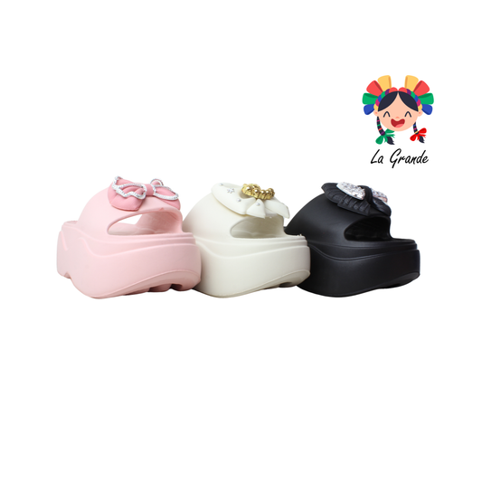 2309M XTB Moño Multicolor Sintético Sandalia de Playa o Baño con Plataforma para Dama