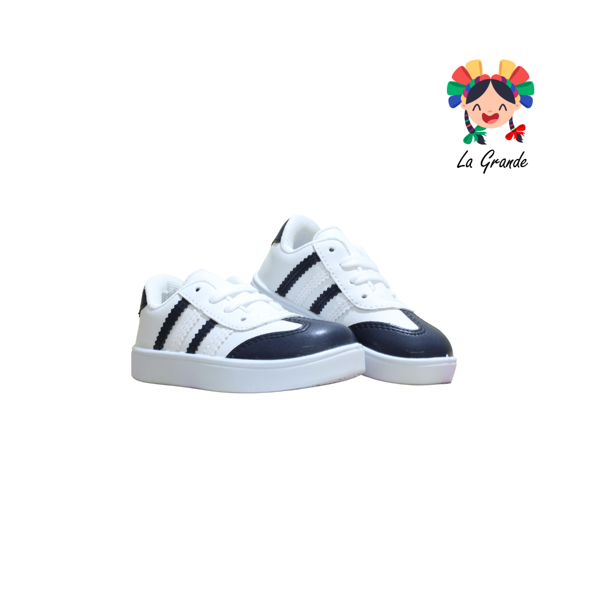 28037 PEKE KIDS Marino Blanco Sint Tenis Casual para Bebé, Niña y Niño