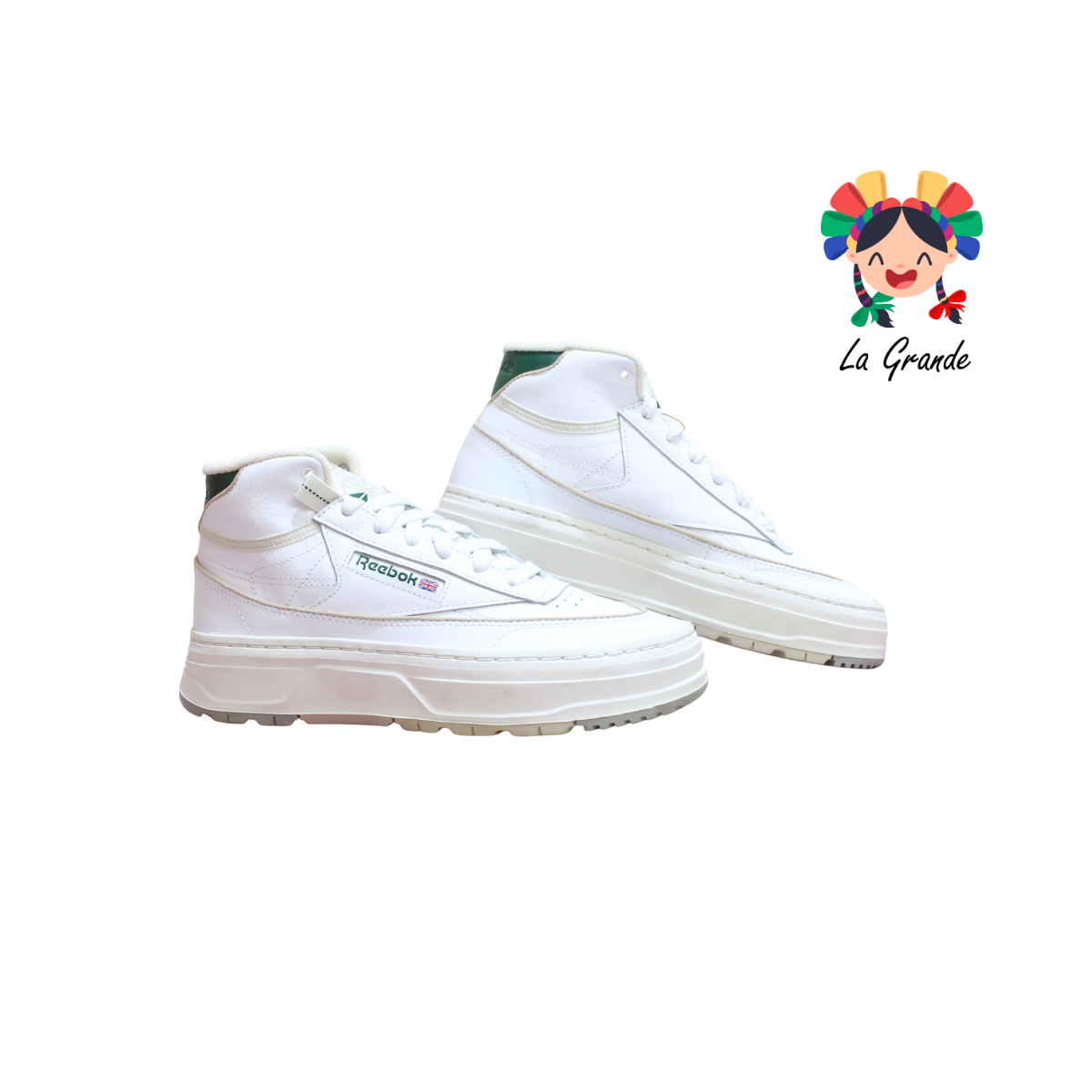 CL THR RBK Bco Beige vde Tenis Casual Importado Original Joven y Dama