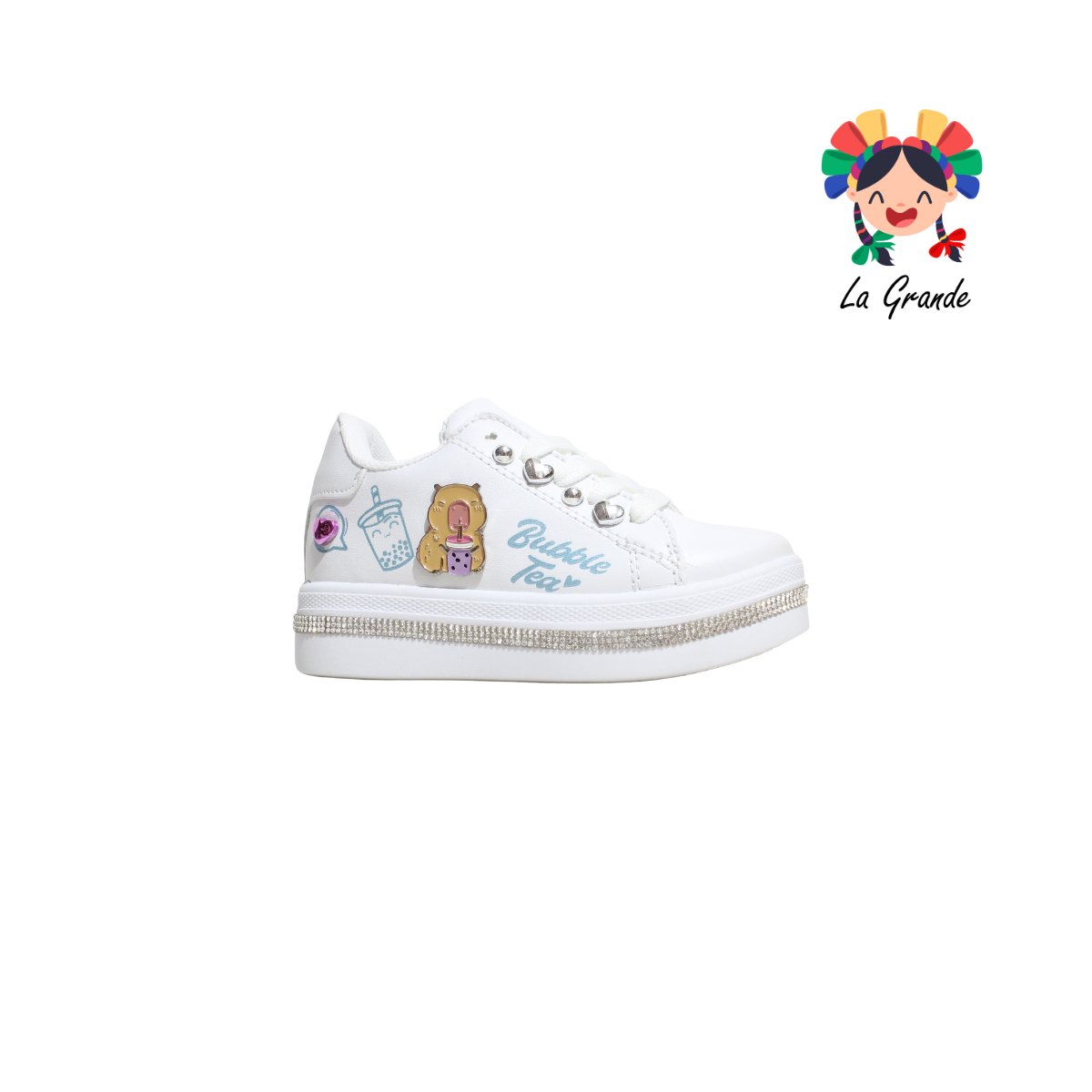 360 CHAMPS Blanco Fiusha Tenis Casual para Niña