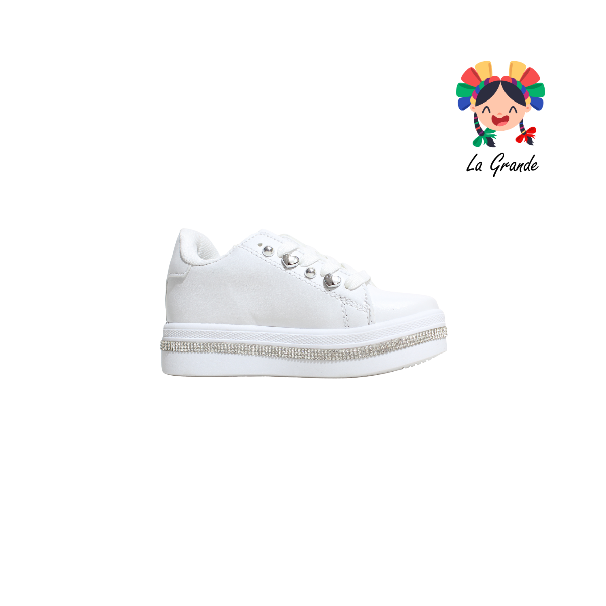 360 CHAMPS Blanco Fiusha Tenis Casual para Niña