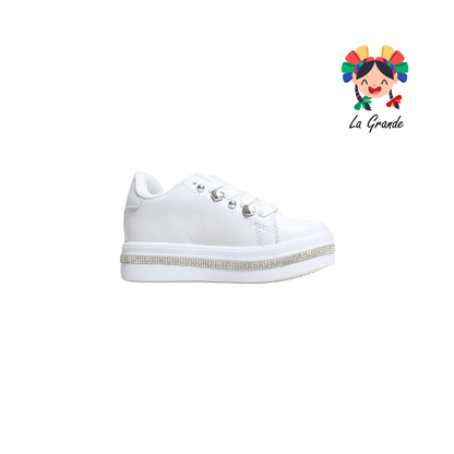 360 CHAMPS Blanco Fiusha Tenis Casual para Niña