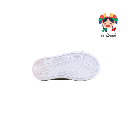 360 CHAMPS Blanco Rosa Tenis Casual para Niña y Dama