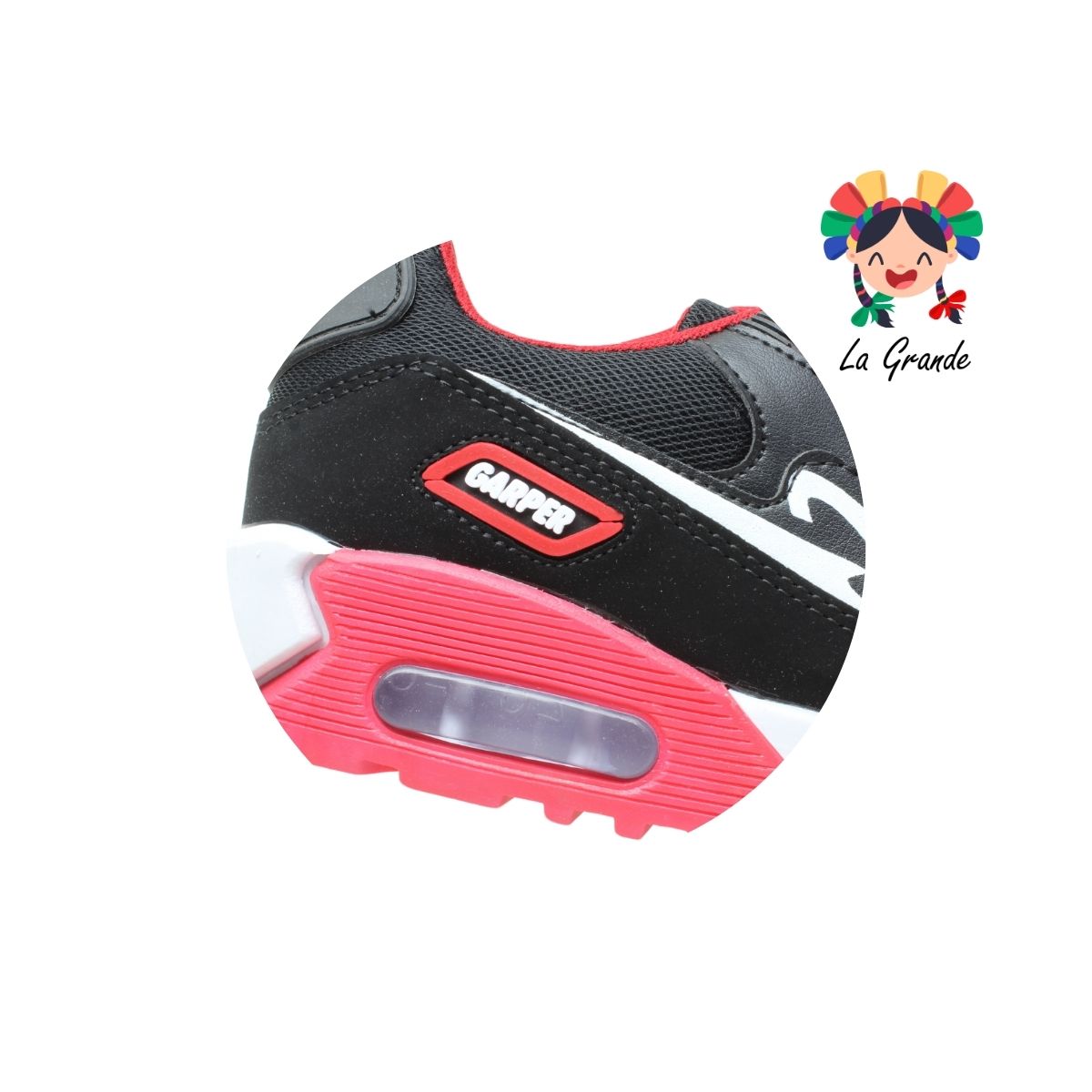 360 GARPER Negro Rojo Tenis Deportivo de Válvula para Caballero