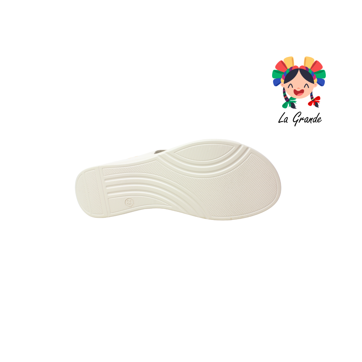 3618 SHOSH Latte Beige Sintético Sandalia con Plataforma para Dama