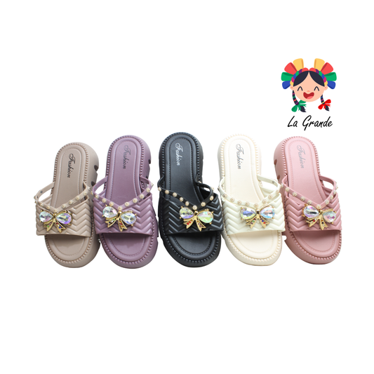 A-8065 ZXXG Multicolor Sintético Sandalia de Baño o Playa para Dama