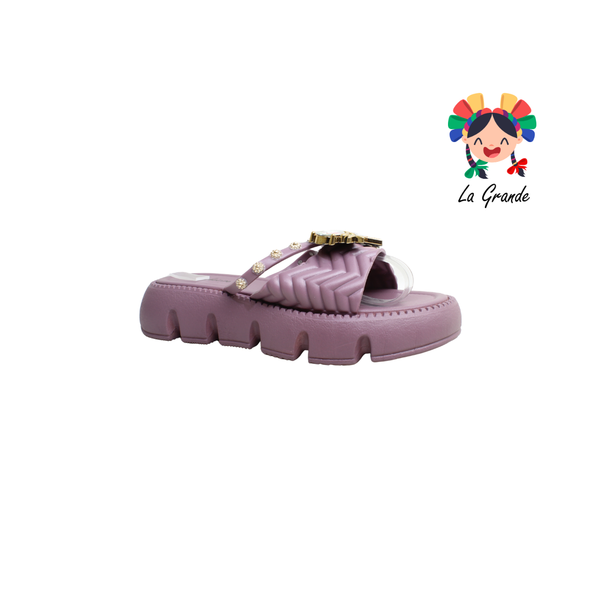 A-8065 ZXXG Multicolor Sintético Sandalia de Baño o Playa para Dama